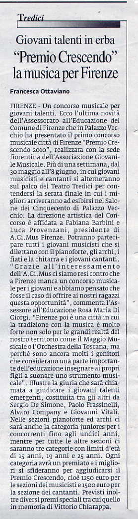 Il Nuovo Corriere di Frenze - Lunedì 22 marzo 2010